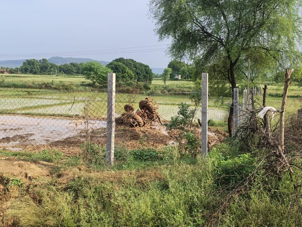 Scene of the tractor accident in Nagma village