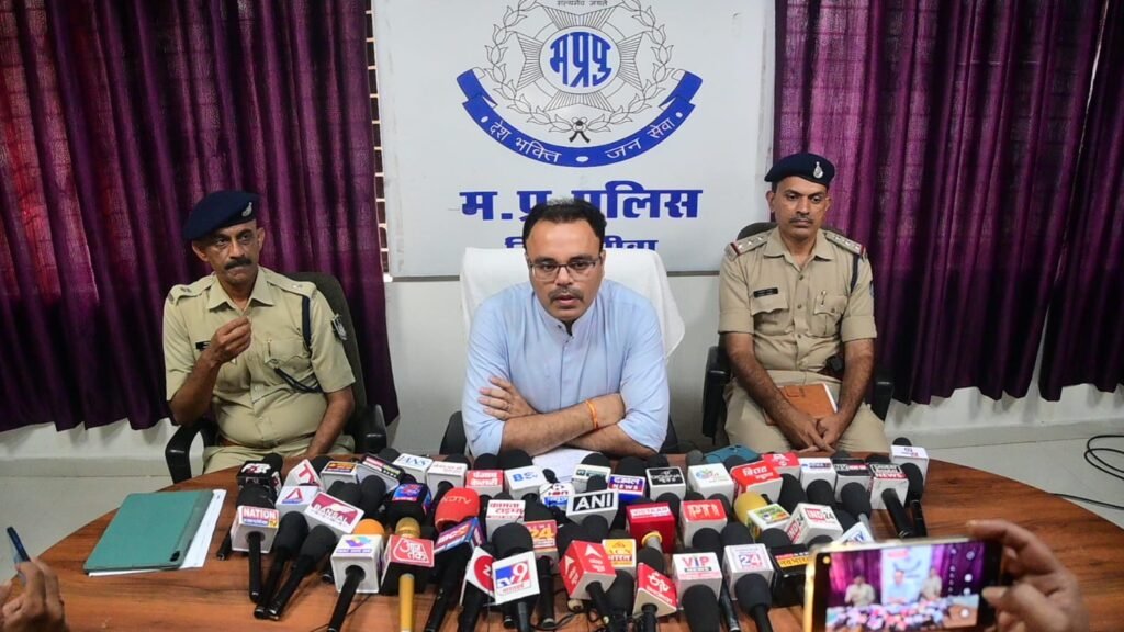 Photo accompanying the report on the Rewa police and administration